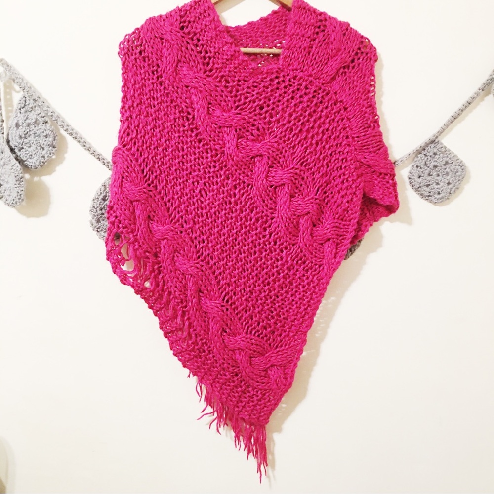 Thalia Sodi Raspberry Poncho - S - Picture 6 of 6